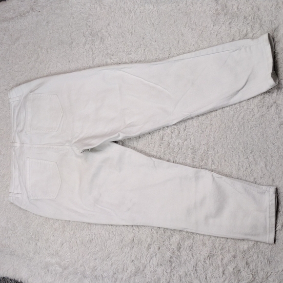 Vanilla Star White High Rise Straight Leg Distressed Ripped Five People Jeans - Picture 11 of 15